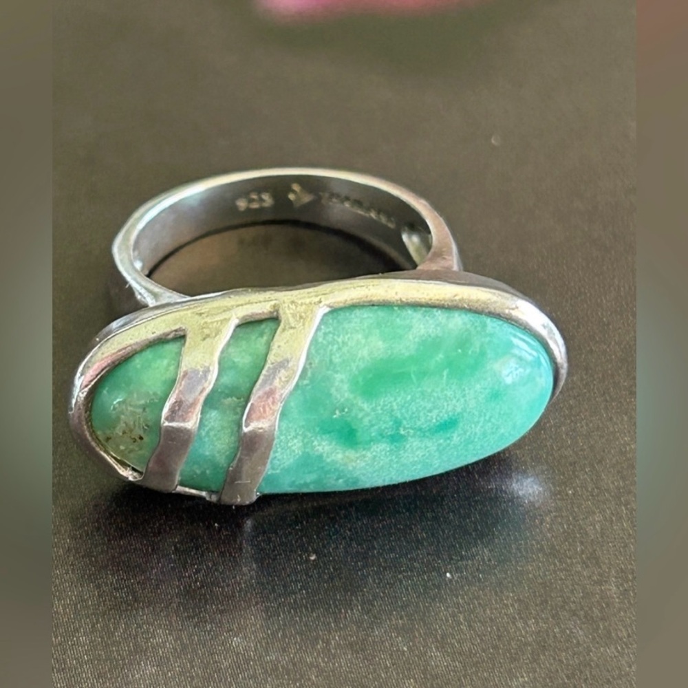 Silpada Vintage Sterling MINTY FRESH Chrysoprase Ring
